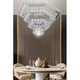 Akyzlighting Antik 4 Katlı Kristal Taşlı Led Avize - Uzaktan Kumandalı - Salon - Yatak Odası - Hol