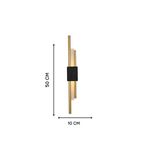 Akyzlighting Axis Led Pilli Siyah Ve Gold Detaylı Aplik