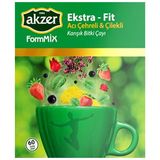 Akzer Ekstra Fit Acı Çehreli ve Çilekli 60'lı Çay