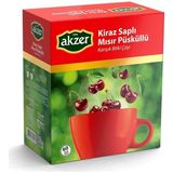 Akzer Kiraz Saplı Mısır Püsküllü Bitkisel Çay 60 Poşet Doğal ve Katkısız Ferahlatıcı Lezzet