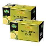 Akzer Nane Limon Çayı (2 Paket) (20'li Süzen Poşet*2 - 24*2 g) - Bitki Çayı