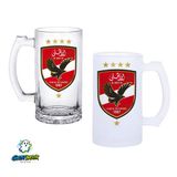 Al Ahly F.c. Kulplu Bira Bardağı Buzlu Veya Şeffaf Seçenekli 0259