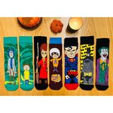 Al Bi 90Lık 7'li Set ! Batman Simpsons Rick And Morty Harry Potter Unisex Çorap - Çok Renkli - 37 - 44