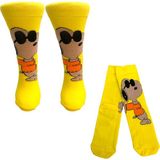 Al Bi 90Lık Snoopy Çizgi Film Karakter Desenli Pamuklu Soket Çorap - 37 - 44 - 41S-Sarı