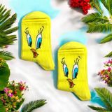 Al Bi 90lık Tweety Çizgi Film Karakter Desenli Kolej Çorap Sarı - 41S-Sarı - 37 - 44