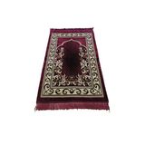 AL HANNAN TEX Kadife Namaz Seccadesi Lüx-kırmızı