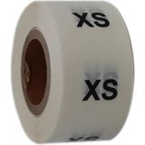 Al Hızlı Al Pp Şeffaf Beden Size Etiketi 25MM x 25MM Çap Ruloda 500 Adet x Small - Çok Renkli