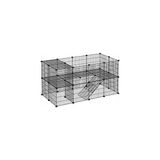Al-Kar Ticaret 36 Panel Evcil Küçük Hayvan Kedi Köpek Kuş Evi Kafesi Oyun Parkı Portatif Taşınabilir Metal Tel - Option-1 - 001-Renkli