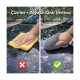 Al-Kar Ticaret - 4 Parmak Cila Eldiveni, Mikrofiber Cila Uygulama Pedi, Araba Pasta Cilası Uygulama Wax Padi, Yıkanabilir&tekrar Kullanılabilir Parlatma Padi - 100 cm