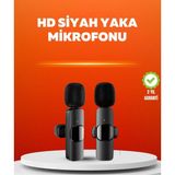 Al-Kar Ticaret Çift Mikrofonlu Kablosuz Kayıt Seti Iphone Uyumlu Mini Mikrofon