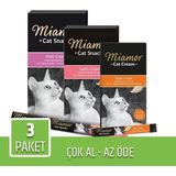 Al-Kar Ticaret Cream Karışık Kedi Ödülü 3lü Paket