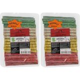 Al-Kar Ticaret Esca Munchy Çubuk Renkli Ince 12 Santimetre 100'LÜ Köpek Ödül Maması (2 Paketi) - 0,10 kg
