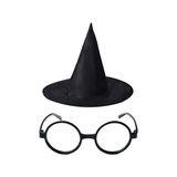 Al-Kar Ticaret Harry Potter Büyücü Şapkası ve Harry Potter Büyücü Gözlüğü Siyah Renk