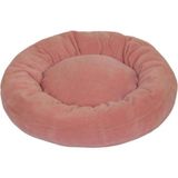 Al-Kar Ticaret Kedi ve Köpek Simit Yatağı 50 cm Çap Polar Pembe-Fuşya - 001-Renkli - 100 x 100 cm