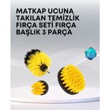 Al-Kar Ticaret Lisinya 3’lü Matkap Ucu Temizlik Fırçası Seti Çok Amaçlı Dayanıklı ve Etkili Temizlik Araçları