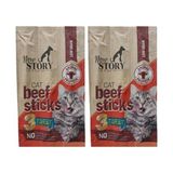 Al-Kar Ticaret New Sığır Etli Stick Yumuşak Kedi Ödül Maması 3'lü Paket 5 Gram x 3 Adet 2li Paket - 0,35 lt