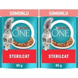 Al-Kar Ticaret Purına One Somonlu Kısırlaştırılmış Kediler Için Yaş Kedi Maması 85 Gram (2 Paketi) - 0,01 gr