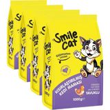 Al-Kar Ticaret Smile Cat Yetişkin Kısır Kedi Tavuklu 1 kg Kuru Mama (4 Paketi) - 0,01 gr