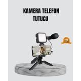 Al-Kar Ticaret Telefon Video Çekim Kiti LED Aydınlatma Mikrofon Tripodlu Tam Set