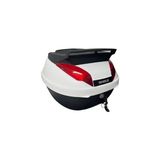 Al-Kar Ticaret Wheelıe XT63-W 42 Litre Motosiklet Arka Çanta Beyaz Su Geçirmez Abs Top Bagaj Üniversal - 0 - 3 Yaş - 0 - Siyah