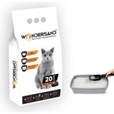 Al-Kar Ticaret Wondersand 20 Lt Beyaz Bentonit Ince Tane Kokusuz Süper Topaklanan Premium Kedi Kumu - Option-1