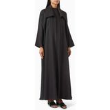 Al Mraikn Şıklığı Yansıtan 3 Parça Abaya Seti Modaya Uygun Tasarım ile Her Anınıza Eleganlık Katın - Siyah - 56