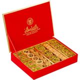 Al Sultan Sweets Karışık Baklava Kırmızı Kadife Kutusunda 6'lı Lezzet Koleksiyonu 400 gr