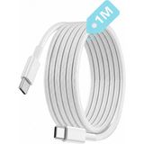 Al-tech Bilişim Type-C Şarj Kablosu Çift Taraflı Type-C To Type-C iPhone 15 16 Pro 17 Max, Samsung S24 S23 Ultra, iPad Pro ve Usb-C Cihazlarla Uyumlu - BEYAZ