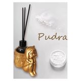 Al Ver Gülüm Pudra Esanslı Oda Kokusu-Çubuklu Cam Şişe 50 Ml -Kedi Kız Figürlü Biblo Tasarım