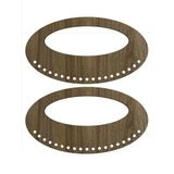 Ala Depo Ahşap Elips Çanta Sapı Kayın Mdf 3mm 20X11CM Çanta Kulp - Renkli