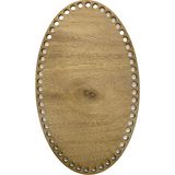 Ala Depo Ahşap Oval Elips Sepet Tepsi Tabanı 25X15CM Ceviz Çift Yüz 3 mm Mdf - Standart - Renkli