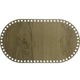 Ala Depo Ahşap Sepet Tepsi Tabanı 29 x 16 cm Oval Açık Meşe Çift Yüz 3 mm Mdf