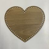Ala Depo Ahşap Sepet Tepsi Tabanı (Kalp) 25CM Açık Meşe Çift Yüz 3mm Mdf - Kahverengi - Standart