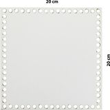 Ala Depo Ahşap Sepet Tepsi Tabanı Kare 20X20 cm Beyaz Çift Yüz 3mm Mdf - Standart - Renkli