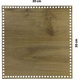 Ala Depo Ahşap Sepet Tepsi Tabanı Kare 30X30 cm Açık Meşe Çift Yüz 3mm Mdf - Standart - Renkli