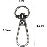 Ala Depo Kanca 1 cm Çanta Aksesuarı (4 Adet) Gümüş - Standart - Renkli