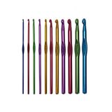 Ala Depo Metal Saplı Tığ Seti Yün - Penye - Makrome Örgü Tığ Seti 2,5-3-3,5-4-4,5-5-6-7-8-9-10 mm 11 Li