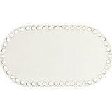 Ala Depo Oval Ahşap Sepet Tepsi Tabanı 22 x 12 cm Beyaz 3 mm MDF Çift Yüz Lazer Kesim
