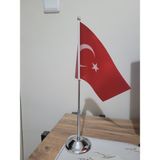 Ala Dizayn Tekli Masa Bayrağı Türk Bayrağı 15X22,5 cm 1 Adet - Ev, Ofis ve Şirket Kullanımına Uygun