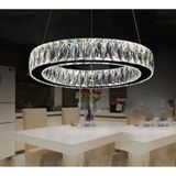 Ala Lighting 304 Krom Paslanmaz Ledli Plaket Kristal Taş İşlemeli Avize