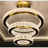 Ala Lighting Ala Aydınlatma Plaket Kristal Taş Işlemeli 304 Gold Paslanmaz Ledli Avize