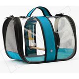 Ala Pet Tropheus Suluklu Kuş Taşıma Çantası (Tahta Tünekli), (33CMX23CMX22CM) - 01-Mavi