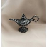 Alaaddin Sihirli Lamba Genie Lamp İbrik Biblo Dekorasyon Küçük Boy Gri