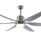 Alaçatı DC Motor Mat Nikel - 168 Cm. Aydınlatmalı Tavan Vantilatörü