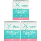 Alaçatı Değirmeni 3 x 240 gr 3'lü Set Damla Sakız Macunu Vegan ve Şeker İçermeyen Doğal Besin Takviyesi