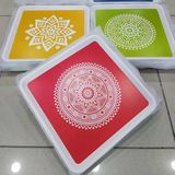 Alaçatı Serisi 32X32 Cm Kaydırmaz Melamin Tepsi