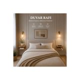 ALADAĞ HOME 25x25 Duvara Monte Ceviz Raf Komodin Yan Sehpa 2 Katlı MDF Raf