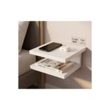 ALADAĞ HOME 30x25 cm Beyaz Duvar Komodini Yatak Yanı %100 MDF Başucu Rafı