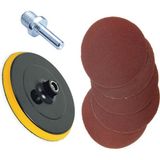 Aladdin Shop 115 mm Cırt Tabanlı Zımpara Seti 80 Kum 1 Adet Aksesuar ile Yüksek Performans