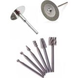 Aladdin Shop Dremel Proxxon Uyumlu Ahşap Oyma Elmas Kesici Mini Kesici 10Lu Hobi Seti